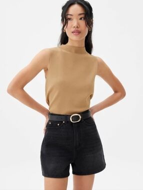 Love Bonito Sleeveless Tan Knit Top Women Size M NWT